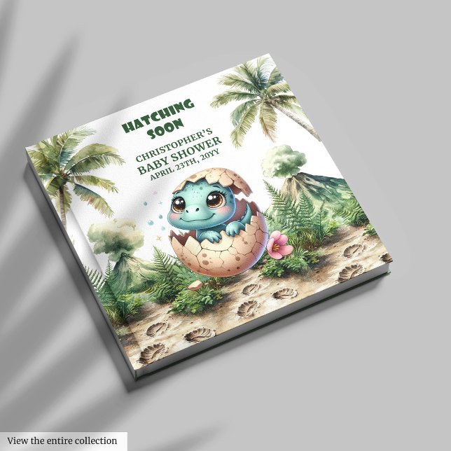 Hatear pronto niño bebé invitado libro Keepsake (Hatching Soon Boy Baby Guest Book Keepsake)