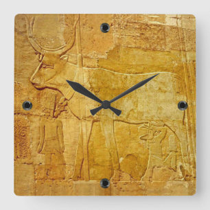 Hathor 1 reloj cuadrado de pared