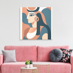 Hathor Diosa Egipcia Arte Moderno en Pared de tela