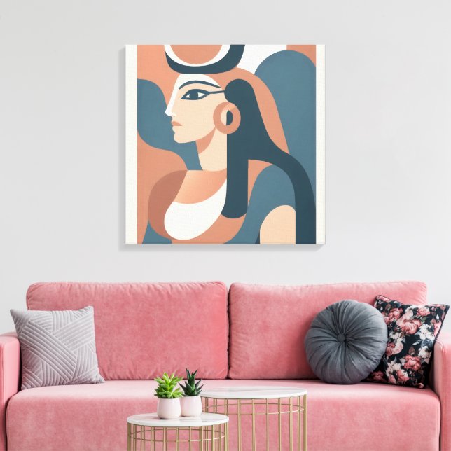 Hathor Diosa Egipcia Arte Moderno en Pared de tela (Insitu (Sala de estar))
