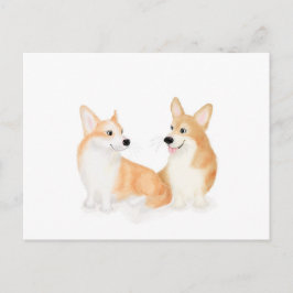 Hatie & Leah lindo Pembroke Welsh corgis postal