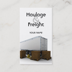 Haulage y tarjeta de visita de carga