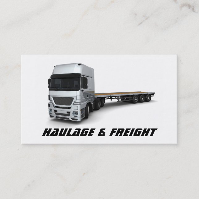 Haulage y tarjeta de visita de mercancías (Anverso)
