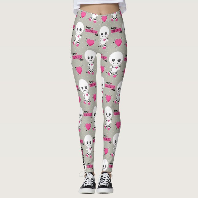 Haunted Heart: Voodoo Doll & Hearts Leggings (Anverso)