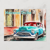 havana cuba postal coche antiguo 2