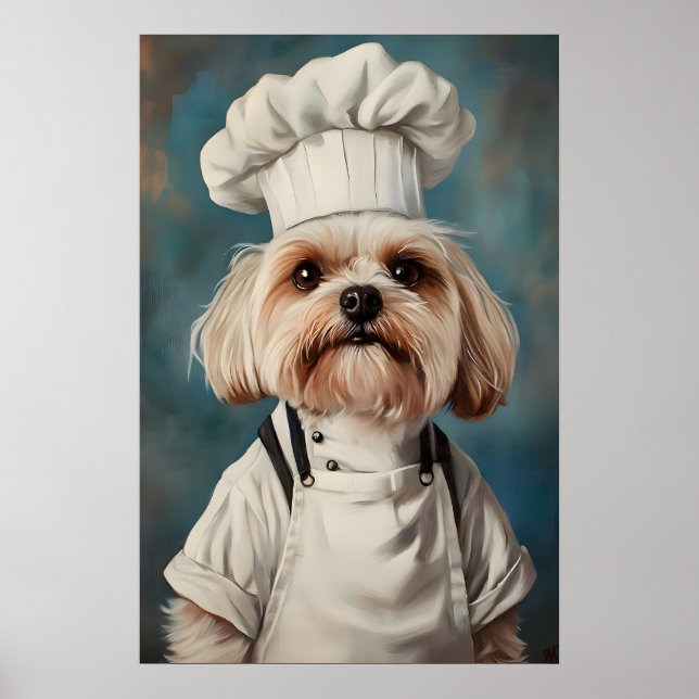 Havanés con Gorro de Chef Póster, Póster de Mascot (Frente)