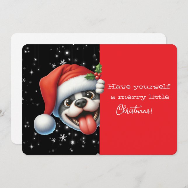 Have Yourself  Merry Little Christmas Grinning Dog (Anverso / Reverso)