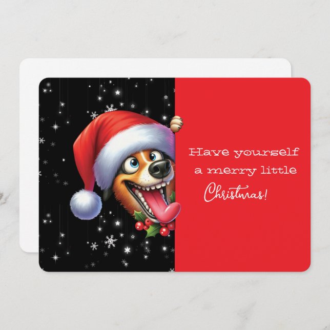Have Yourself  Merry Little Christmas Grinning Dog (Anverso / Reverso)