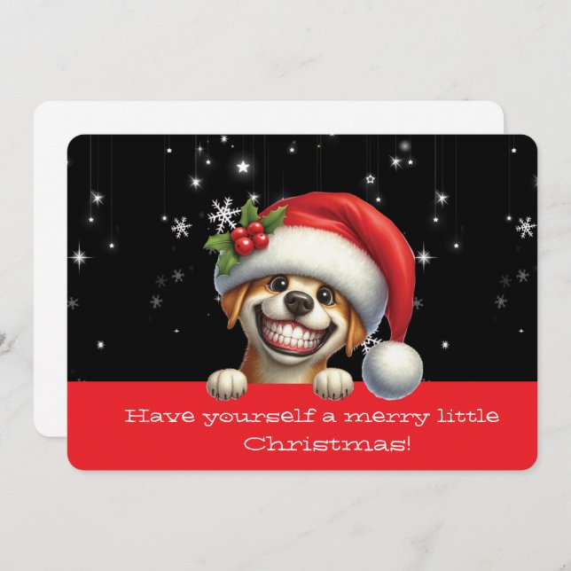 Have Yourself  Merry Little Christmas Grinning Dog (Anverso / Reverso)