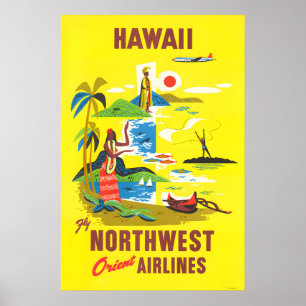 Hawái - Impresiones de carteles de viaje de Northw