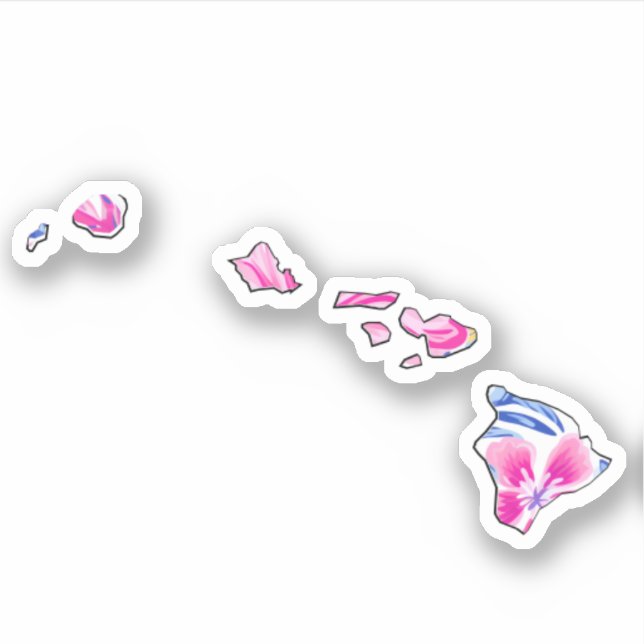 Hawái - Pegatina de verano - Inspiración de Lilly (Anverso)