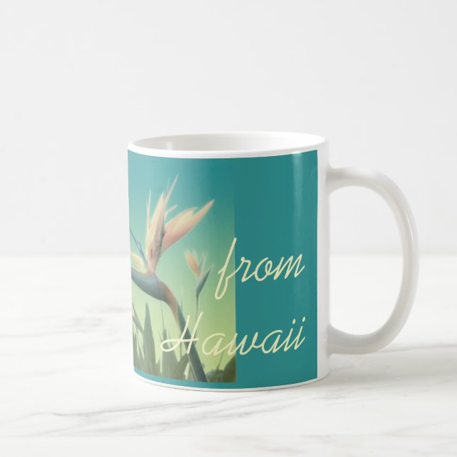 Hawaiana de la taza de la ave del paraíso de (Derecha)