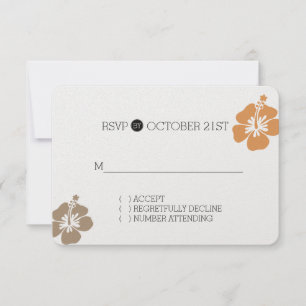 Hawaiano Hibiscus Floral RSVP