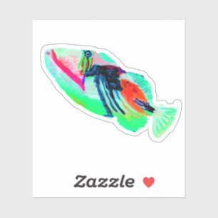 Hawaii Humu Humu Fish Under the Sea Pegatina