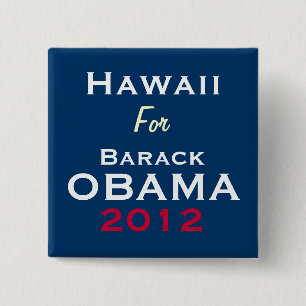 HAWAII para el botón de la campaña de OBAMA 2012