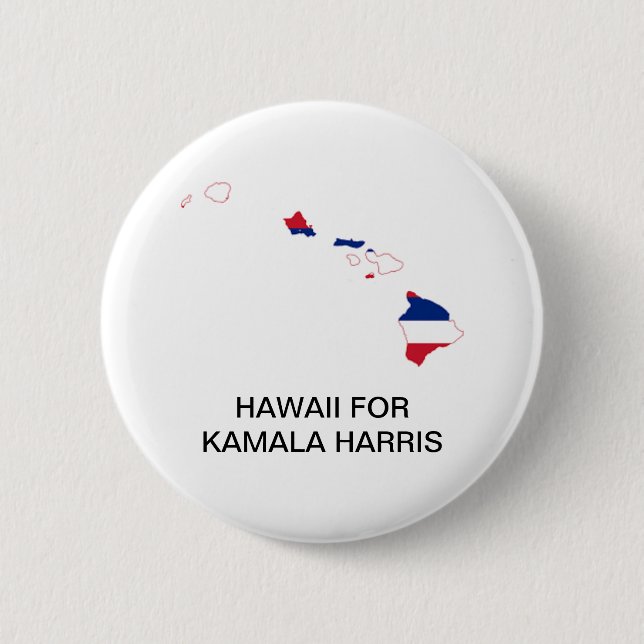 HAWAII para el botón Kamala Harris 2024 (Anverso)