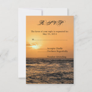 Hawaii Sunset Wedding RSVP