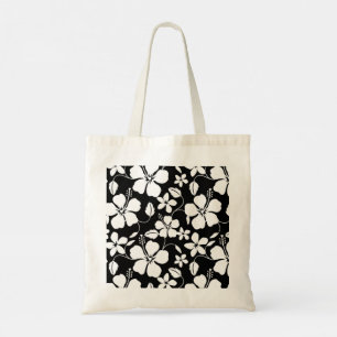 HAWAIIAN HULA (HIBISCO) BOLSA DE TOTE NEGRO