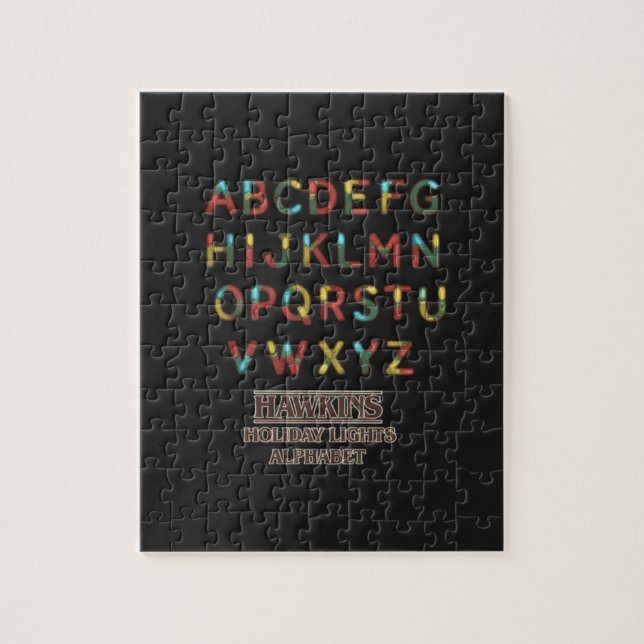 Hawkins Holiday Lights Alphabet Puzzle (Vertical)