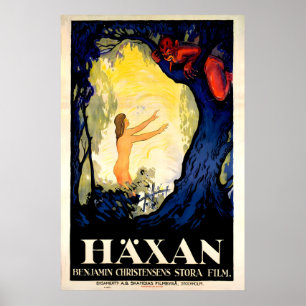 Häxan 1922 Póster de película IMPRESIÓN A5-A1 Clás