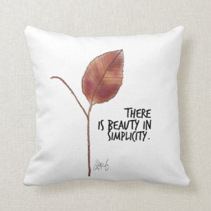 Hay belleza en almohada de la simplicidad
