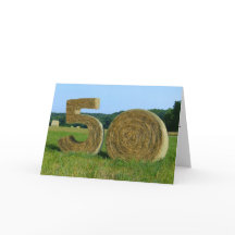 "¡Hay! ¡Feliz 50!" tarjeta de felicitación con Hay