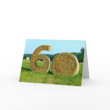 ¡Hay! ¡Feliz 60!" tarjeta de felicitación con Hay