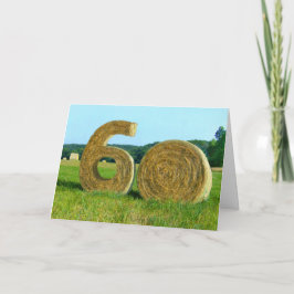 ¡Hay! ¡Feliz 60!" tarjeta de felicitación con Hay