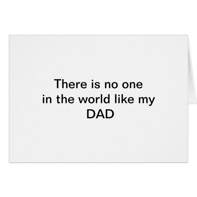 Hay nadie en el mundo como mi tarjeta del PAPÁ (Anverso (Horizontal))