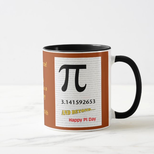 Hay pi día el 14 de marzo feliz, taza (Derecha)