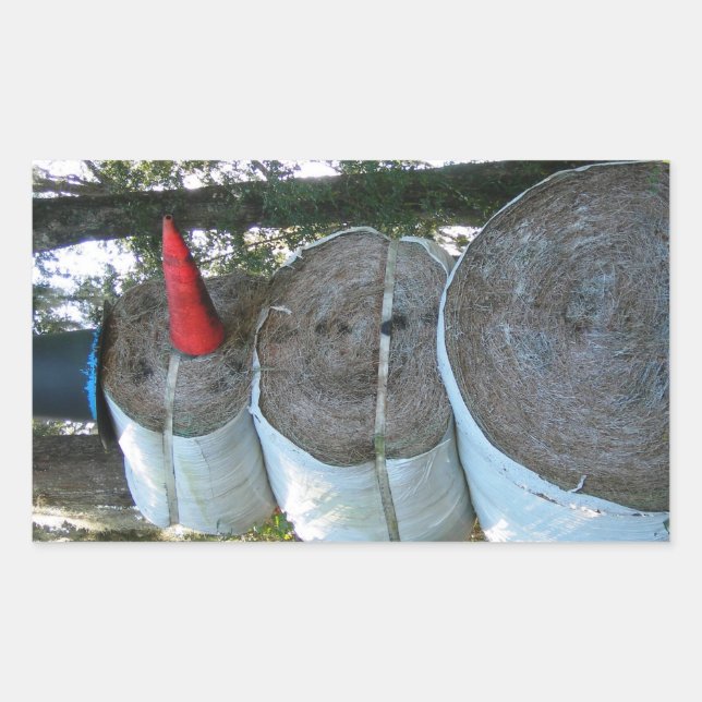 Hay Snowman Pegatina (Anverso)