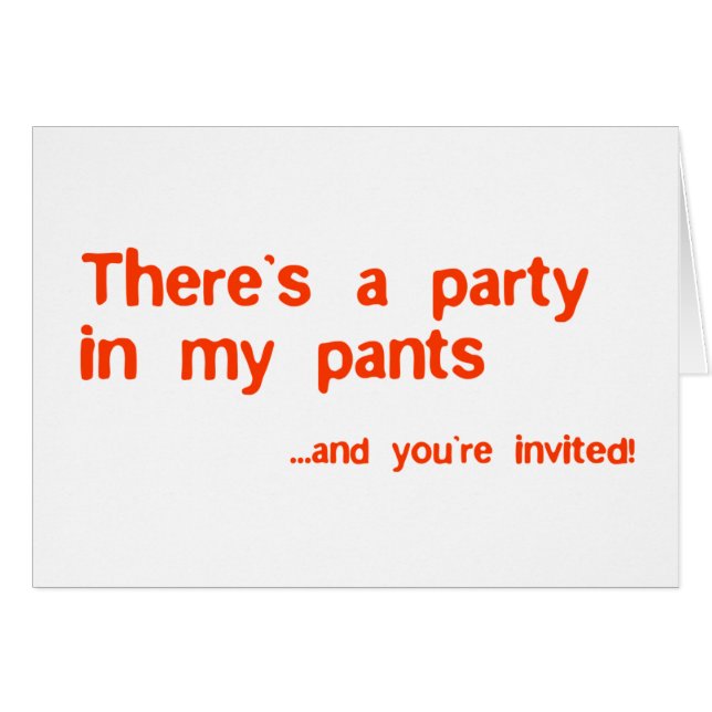 Hay un fiesta en mis pantalones (Anverso (Horizontal))