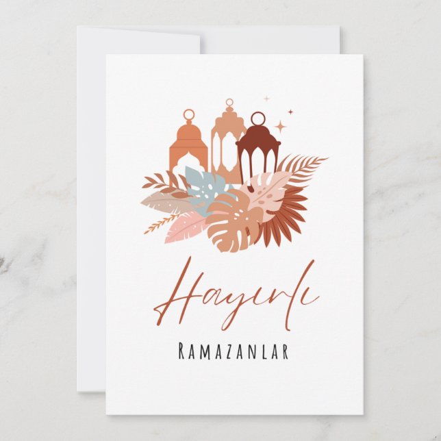Hayırlı Ramazanlar Feliz Tarjeta Ramadan Ramazan (Anverso)