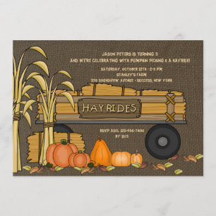 Hayrides para la invitación de la venta