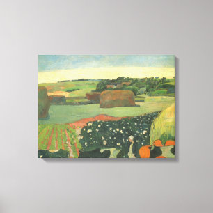 Haystacks en Bretaña por Paul Gauguin, arte vintag