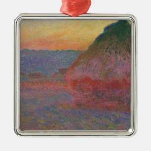 Haystacks (por Claude Monet) Ornamento cerámico