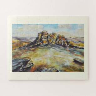 Haytor Dartmoor acuarela arte rompecabezas