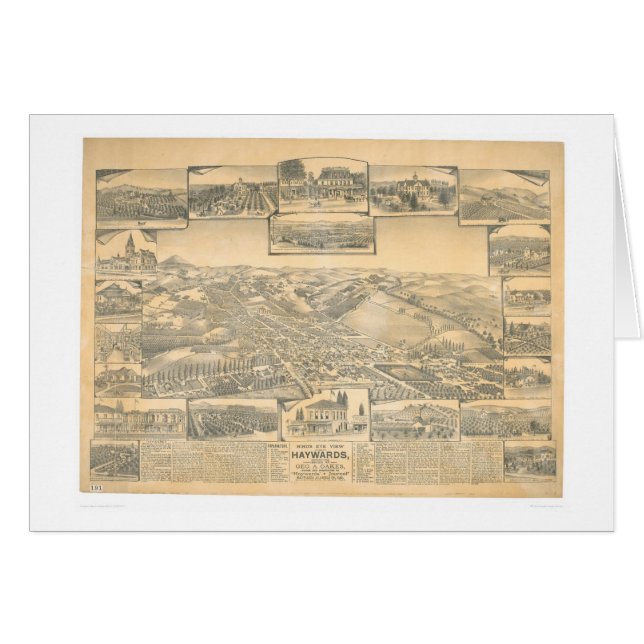 Hayward, mapa panorámico del CA (0696A) (Anverso (Horizontal))