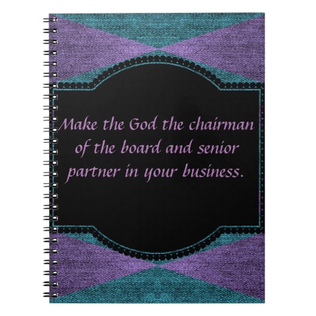 Haz a Dios el Socio Mayor Cuaderno (Frente)