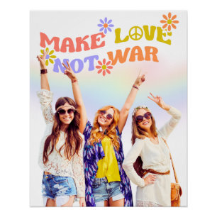 Haz el Amor no la Guerra – Póster Retro Hippie