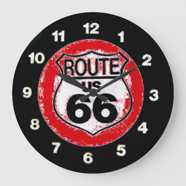 haz el reloj de pared de la ruta 66 (Anverso)
