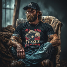 Haz Grande a Texas de Nuevo Camiseta Vaquera Bande
