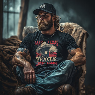 Haz Grande a Texas de Nuevo Camiseta Vaquera Bande