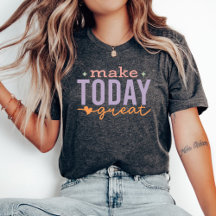 Haz hoy una camiseta grande, retro para mujeres
