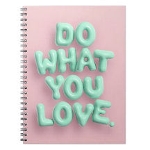Haz lo que te gusta del cuaderno de espiral estéti