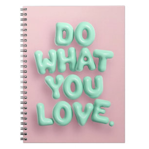 Haz lo que te gusta del cuaderno de espiral estéti
