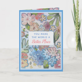 Haz que el mundo sea mejor gracias tarjeta