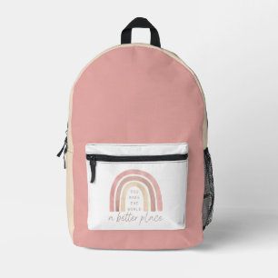 Haz que el mundo sea mejor mochila arco iris