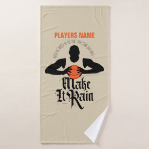 Haz que llueva (Basketball) toalla de baño