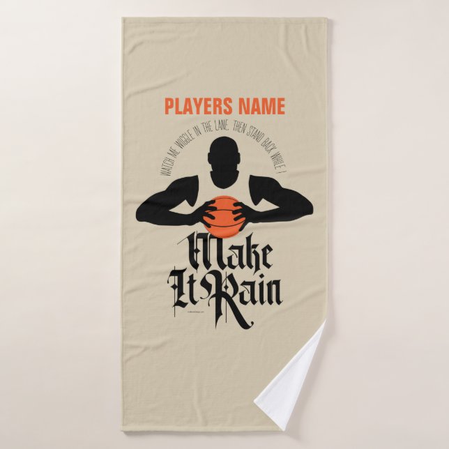 Haz que llueva (Basketball) toalla de baño (Toalla de baño)